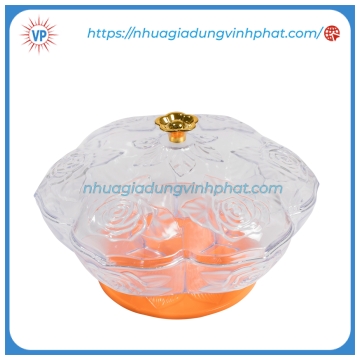 Hộp mứt bông hồng lớn