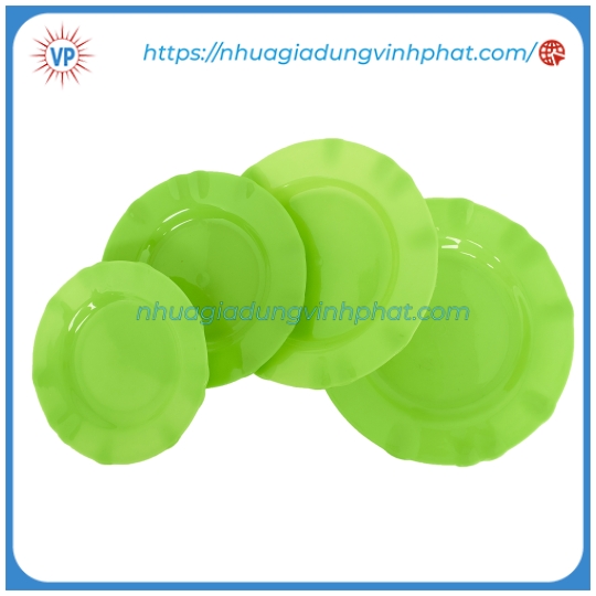 Bộ dĩa cạn màu lá