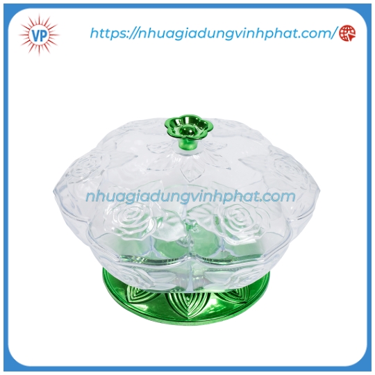 Hộp mứt bông hồng nhỏ xi