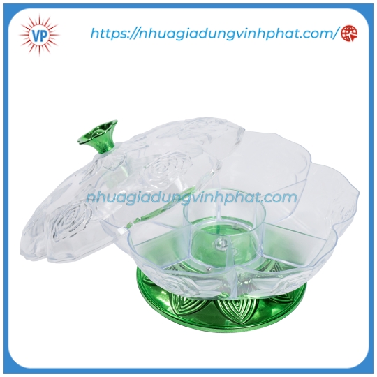 Hộp mứt bông hồng nhỏ xi