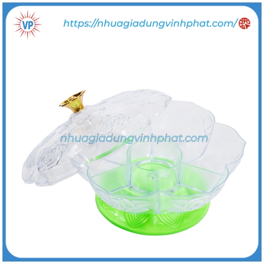 Hộp mứt bông hồng nhỏ không xi