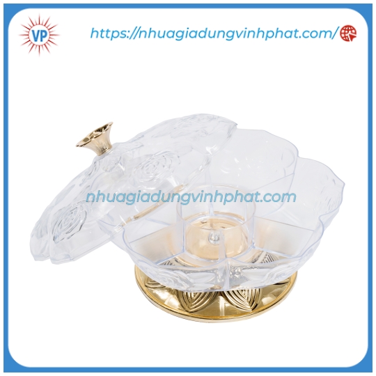 Hộp mứt bông hồng nhỏ xi