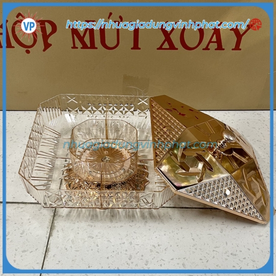 Hộp Mứt Vuông Xi